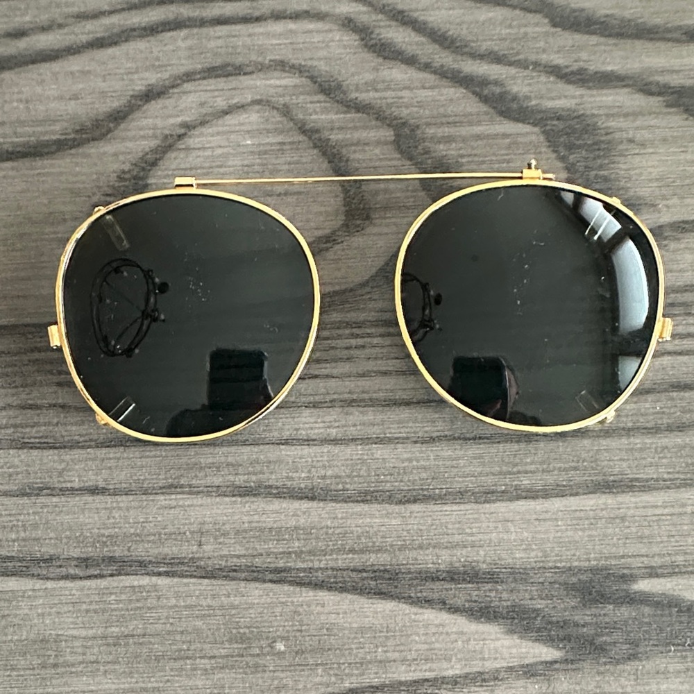 Gold clip on Sunglasses